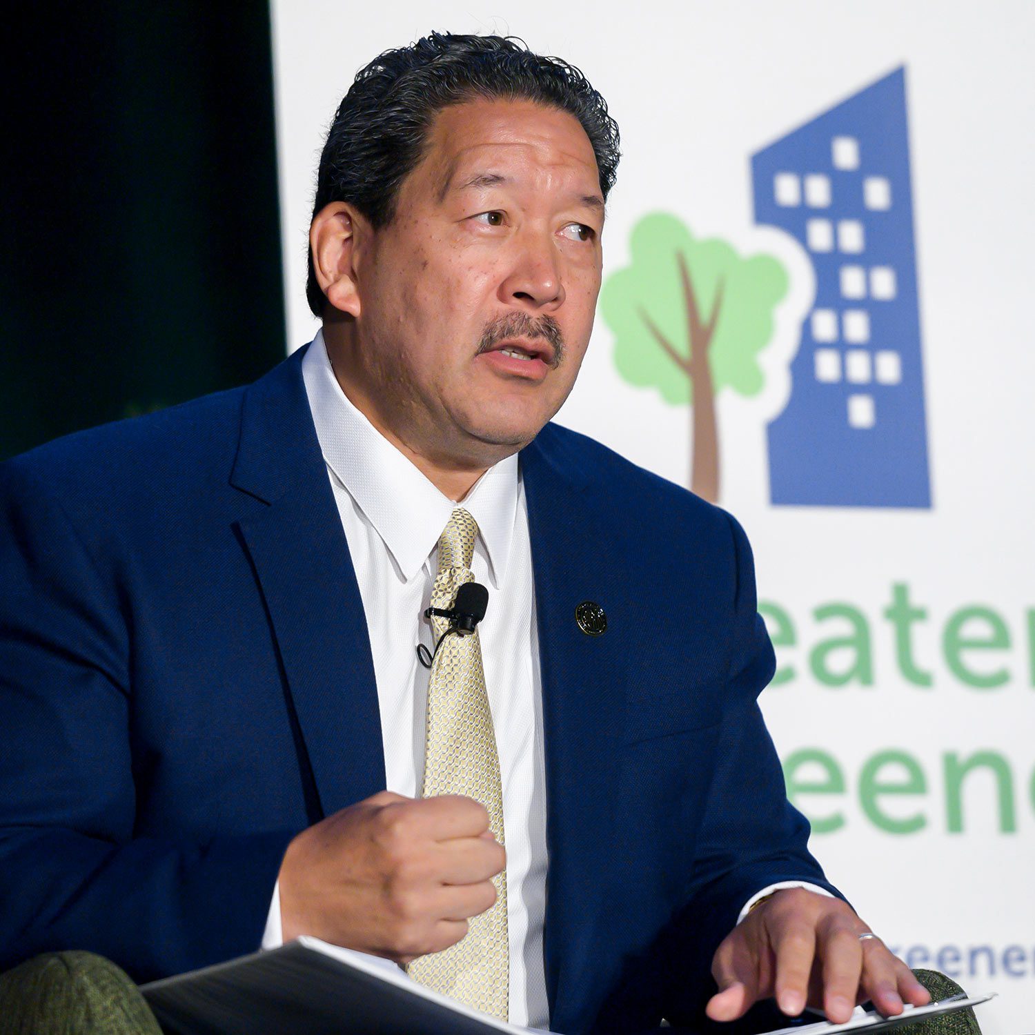 Seattle, WA Mayor Bruce Harrell in conversation at Greater & Greener's Mayors Forum