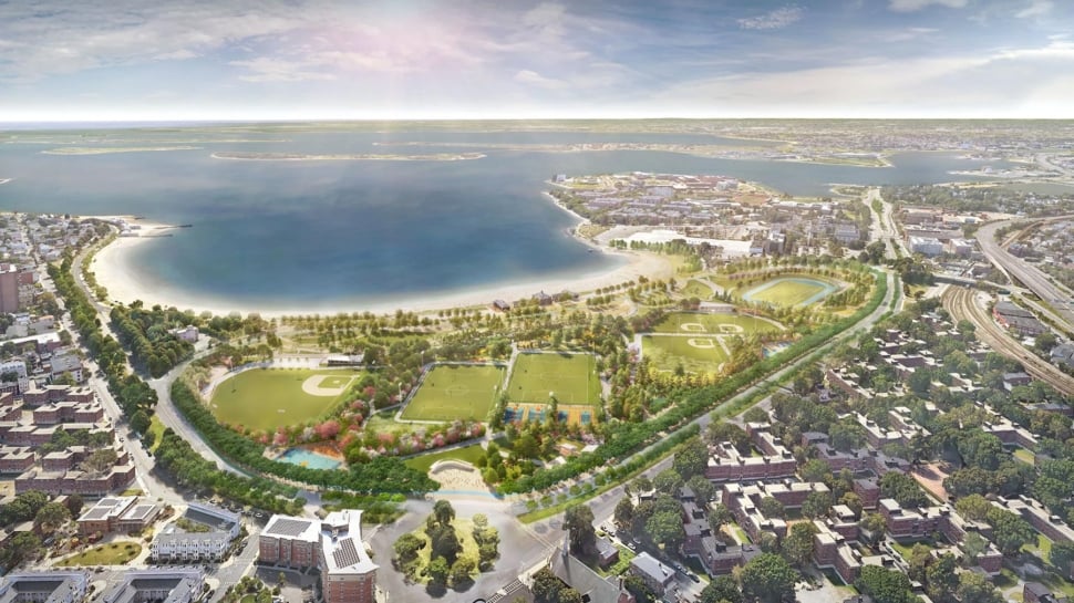 Rendering of Boccuzzi Park in Stamford, CT. Photo courtesy of Hey Stamford!