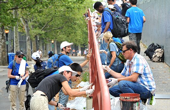 Volunteers at Greater & Greener Volunteer Service Day 2012