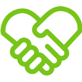 An icon of shaking hands