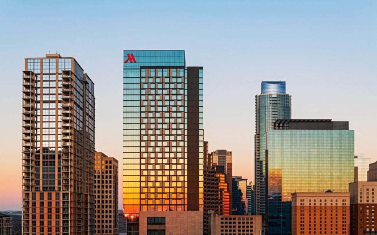 Austin skyscrapers, including the Austin Marriott hotel