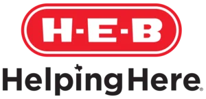 Logo for H.E.B. Helping Here