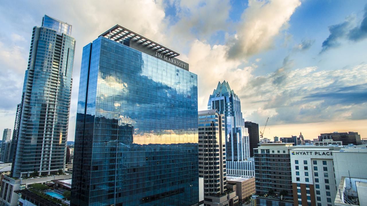 Austin skyscrapers, including the JW Marriott Austin hotel