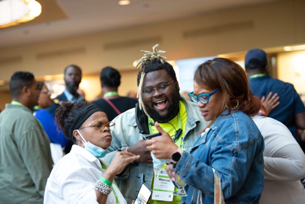 A group of people networking