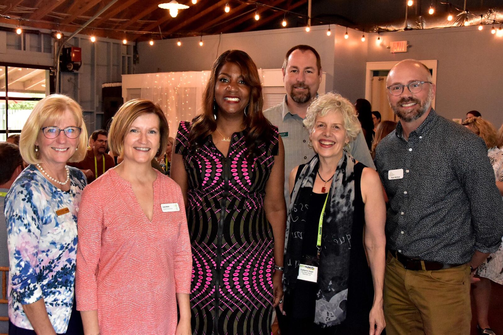 Park Study Tour attendees posing at the reception